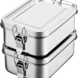 2 Pcs Stainless Steel Bento Box